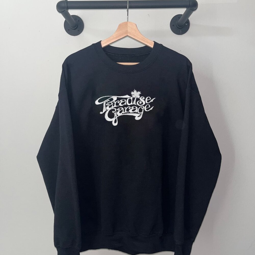 Black White Paradise Garage NYC Disco 80s Music Promo Crewneck Sweatshirt